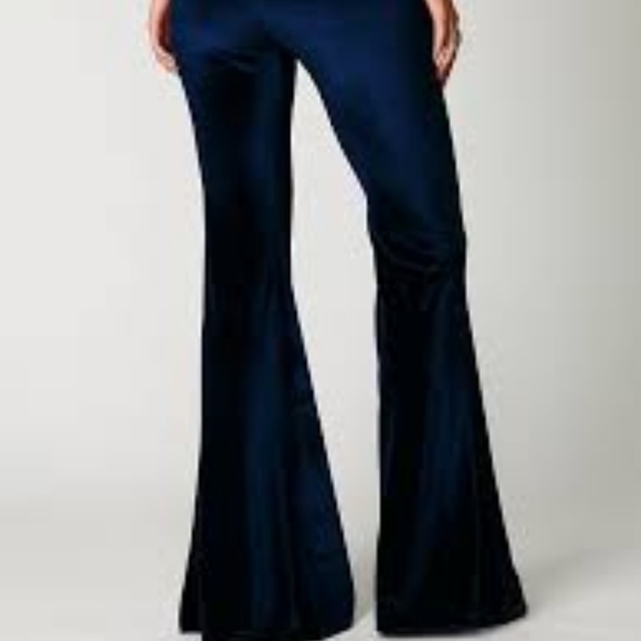 blue velvet pants